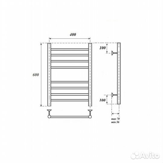 Полотенцесушитель Point PN10146SE П8 400x600 элек