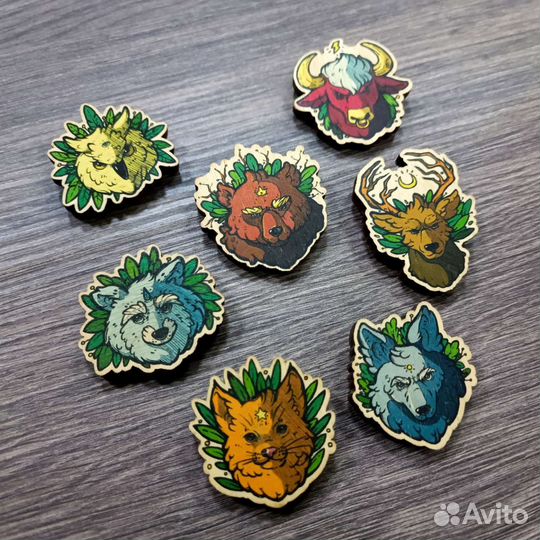 Значок из натурального дерева Waf-Waf Magic Animal