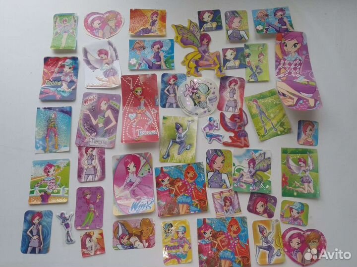 Winx Club атрибутика наклейки лот с