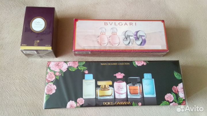 Парфюм bvlgari и Dolce & Gabbana в слюде оригинал