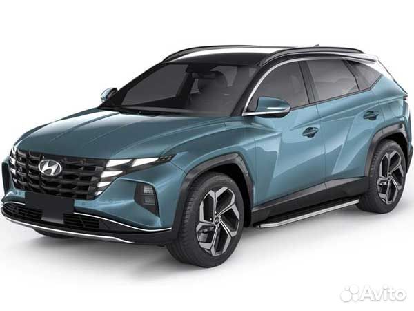 Подножки боковые пороги Kia Sorento IV, 2020+ Riva