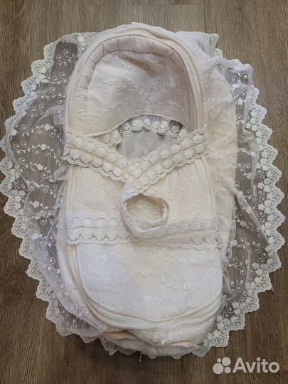 Корзина на выписку + конверт на молнии