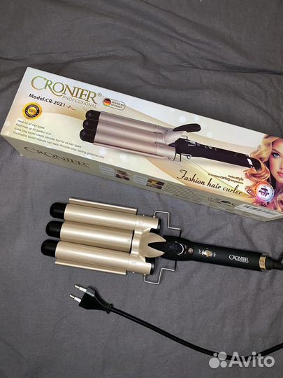 Плойка для завивки волос тройная