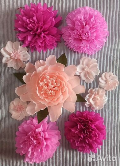 Цветы для фотозоны, украшения праздника