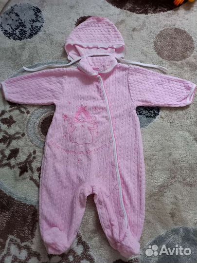 Комплект на выписку девочки утепленный