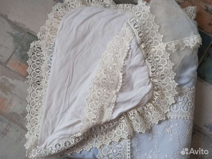 Конверт на выписку велюр для мальчика