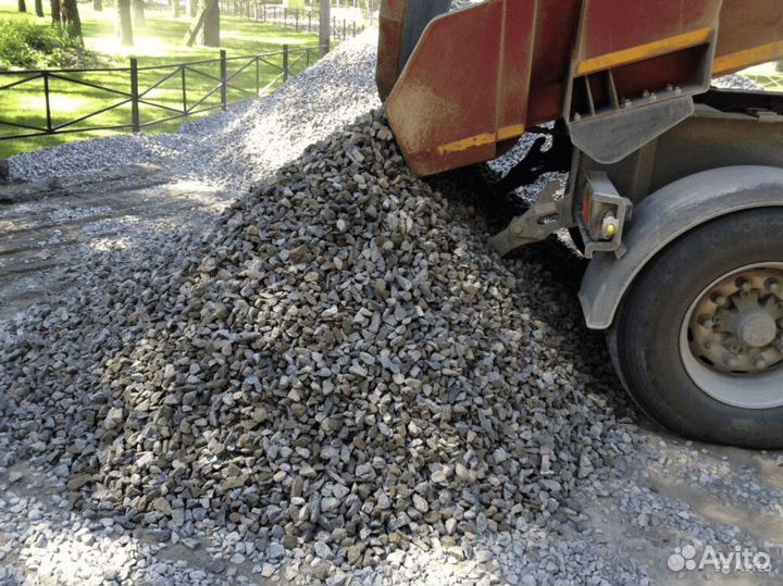 Щебень, песок