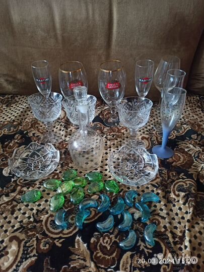 Сервиз чайный, стеклянная посуда