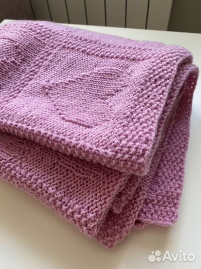 Плед детский вязаный ручная работа