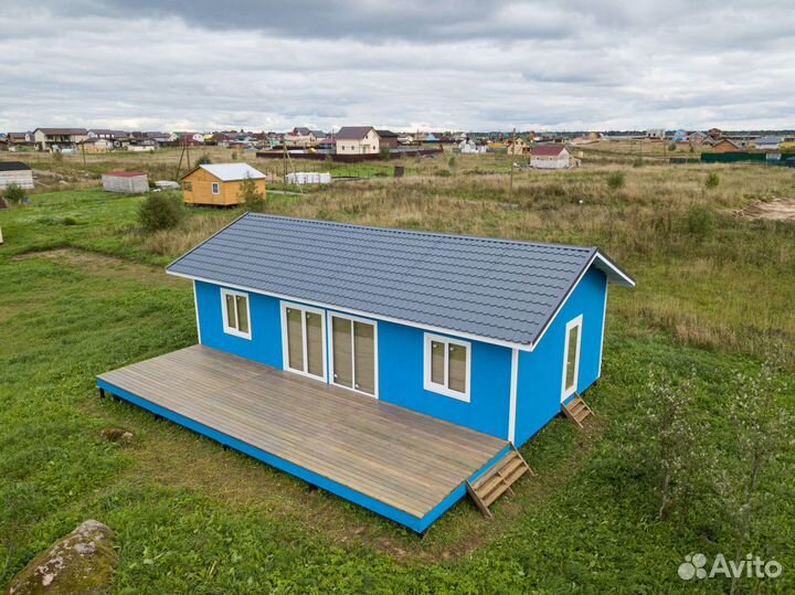 Каркасный дом зимний 72м