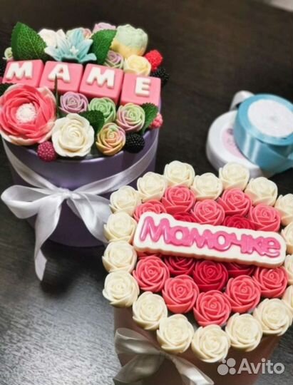 Шоколадные розы, пионы, орхидеи