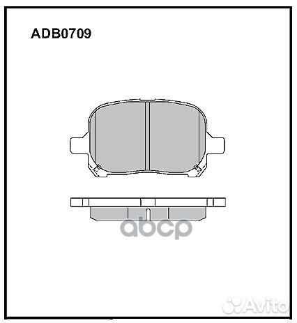 Колодки тормозные дисковые перед ADB0709 AL