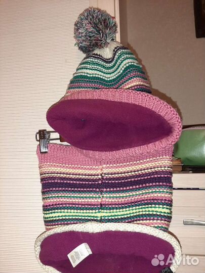 Вязанная шапка и снуд