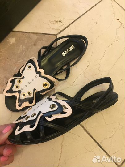 Кожаные босоножки Cavalli 35 оригинал новые