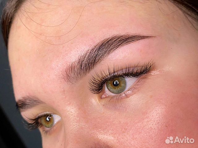 Окрашивание бровей хной, Долговременная укладка