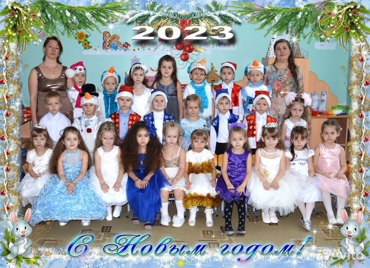 Видеосъемка новогоднего утренника, фото в рамке