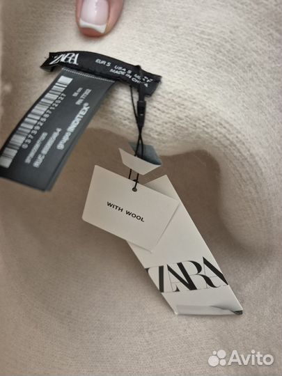 Zara шапка понама с шерстью