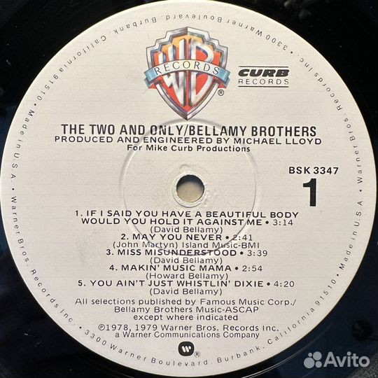 Bellamy Brothers – The Two And Only (сша 1979г.)