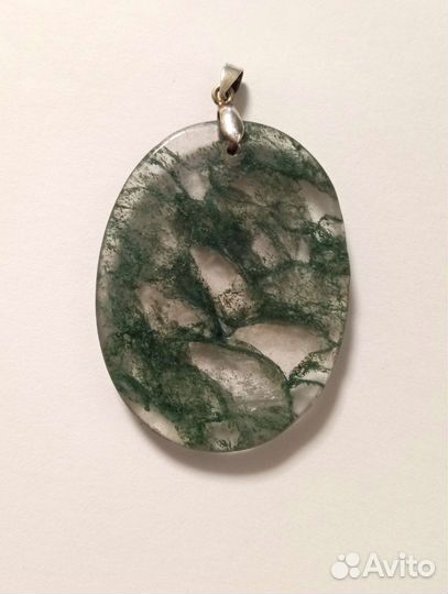 Кулон моховой агат