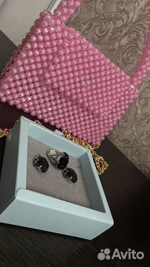 Серебро 925 пробы.Серьги и кольцо)