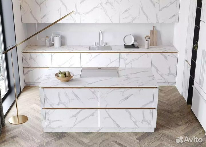 Кухня угловая с барной стойкой