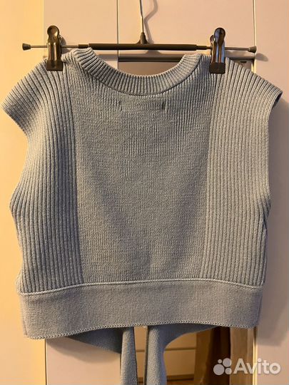 Костюм женский вязаный юбка и топ