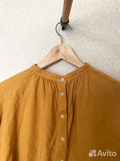 Льняная рубашка uniqlo