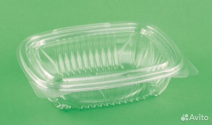 Контейнер для еды пэт 350 мл 156*129х52,5 (300 шт