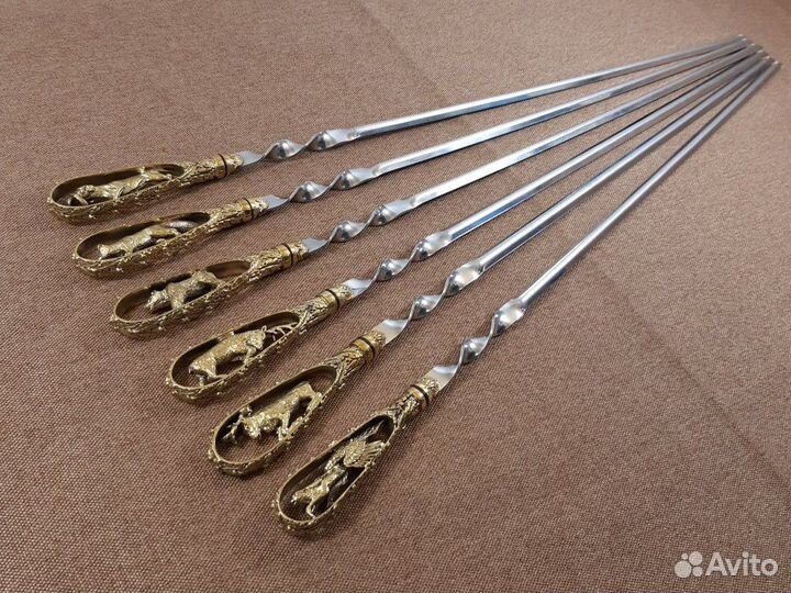 Шампура подарочные литье в капельке Звери