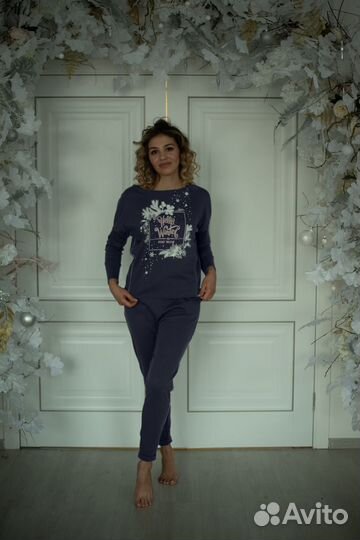 Оптом. Пижама ТК сер - серый, графит №Н-268