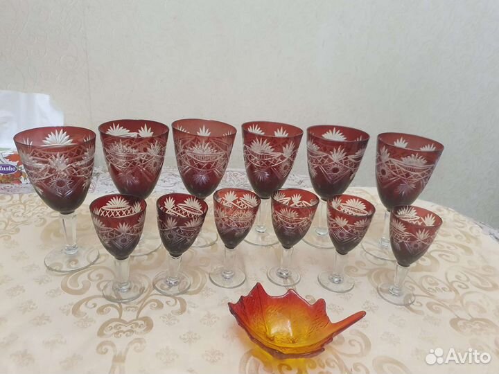 Рюмки цветное стекло СССР