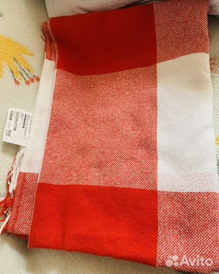 IKEA плед Annamia 140*205 см (клетка)