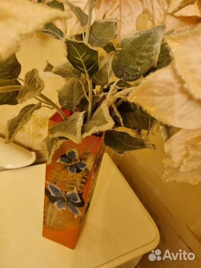 Ваза цветное стекло винтаж