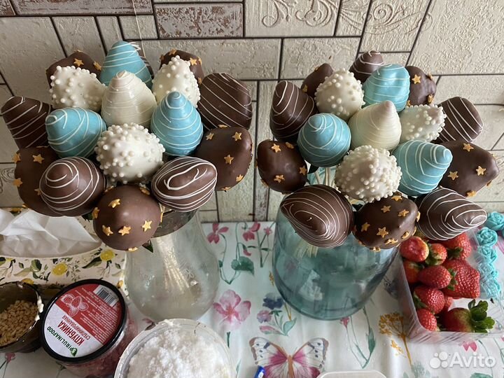 Букет из клубники в шоколаде /букет