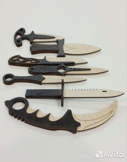 Ножи Игрушечные из эко-фанеры 7 штук