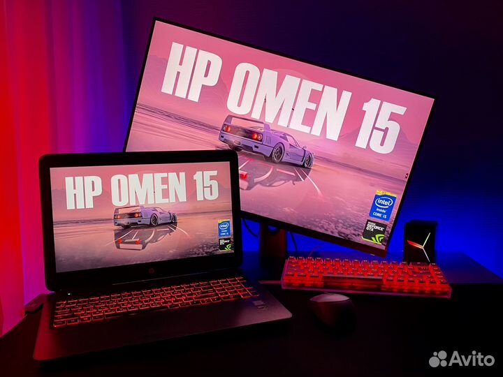 Мощный игровой HP Omen 15. 1050ti