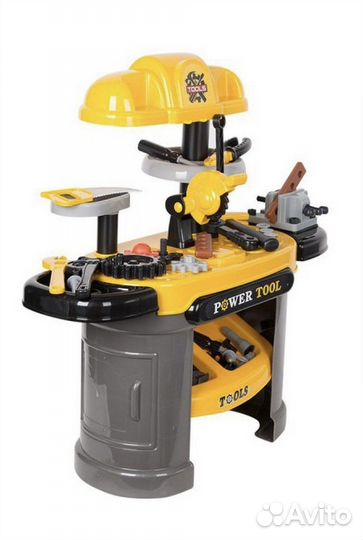 Игрушечные инструменты, набор детский с верстаком