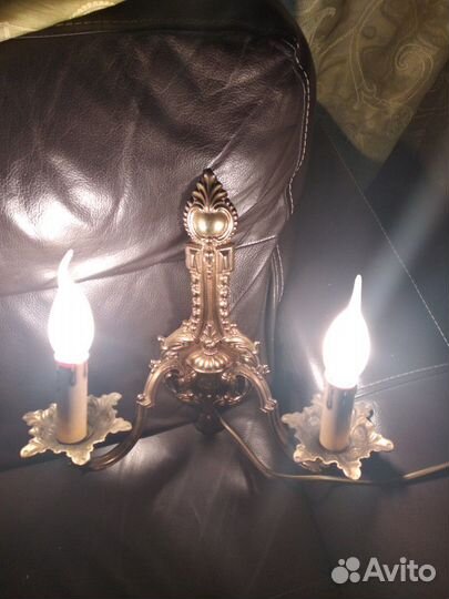 Бра бронза Антиквариат середина 20века
