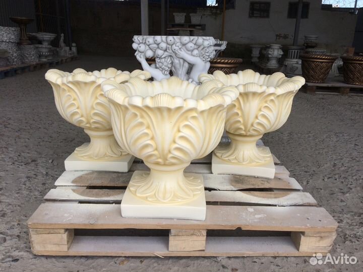 Вазон для цветов из бетона