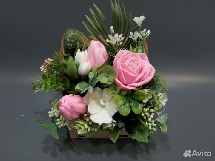 Букеты из мыльных, пенных цветов