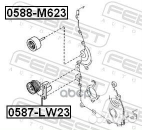 Ролик обводной (mazda 3 BK 2003-2008) febest 05