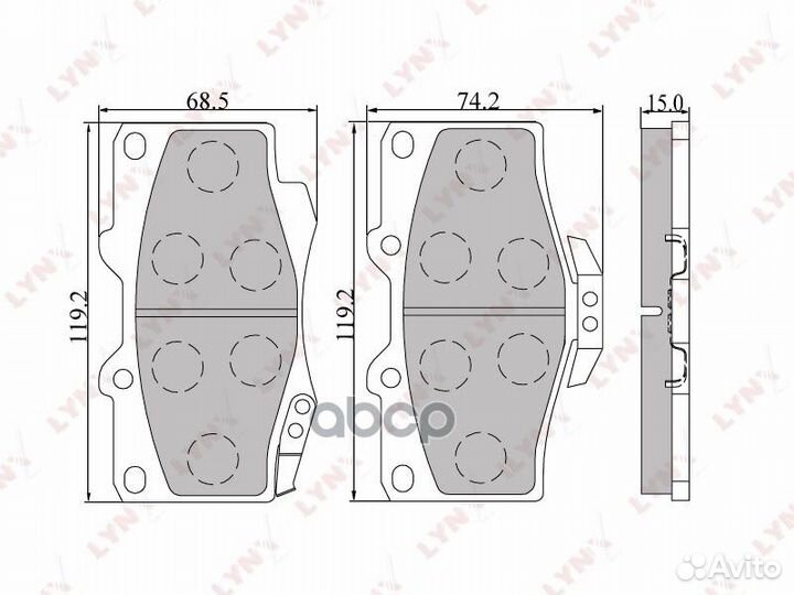 Колодки тормозные дисковые перед BD7501 LYN
