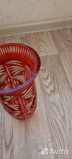 Вазы красное стекло СССР