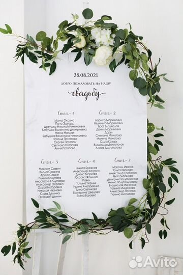 План рассадки гостей