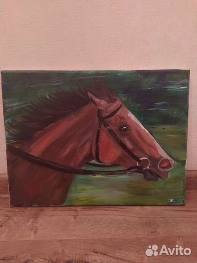 Картина скачки портрет лошадь
