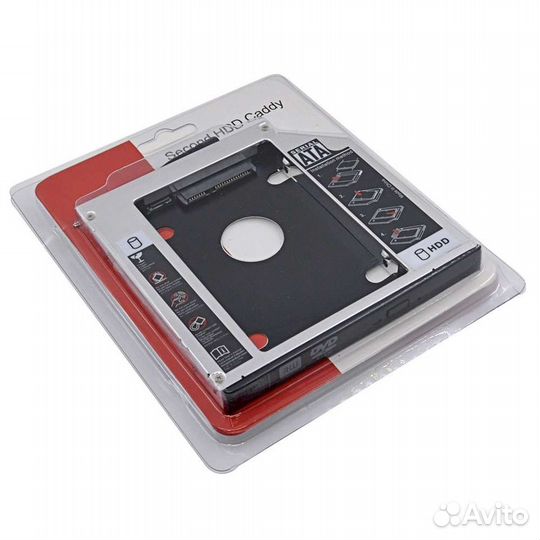 Переходник optibay SATA SSD/HDD 12.7 мм и 9.5 мм