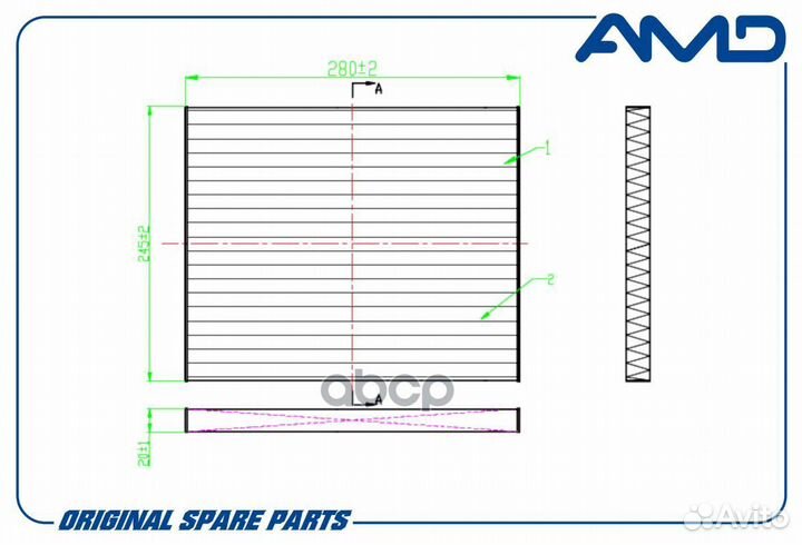 Фильтр салонный nissan (Teana L33R) (2014)