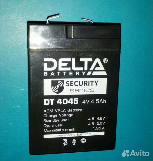 Аккумулятор Delta DT 4045 для фонаря и другого