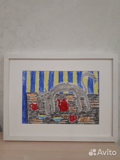 Картина пастельКот Обормот А4