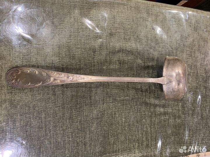 Половник мельхиоровый с серебрением